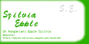 szilvia epple business card